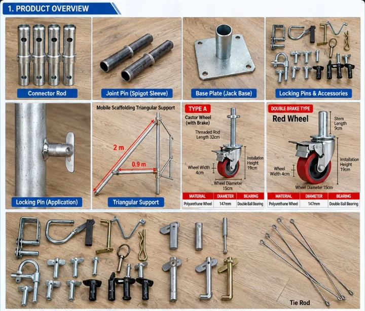 General scaffold accessories from the Nuohong product range