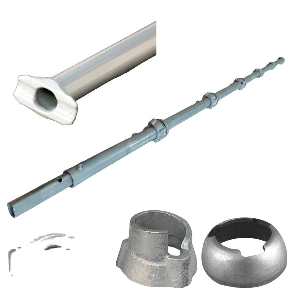 Vertical Cuplock standard with welded cups