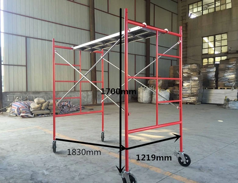 Frame scaffold dimensions: 1700 by 1830 by 1219 millimetres