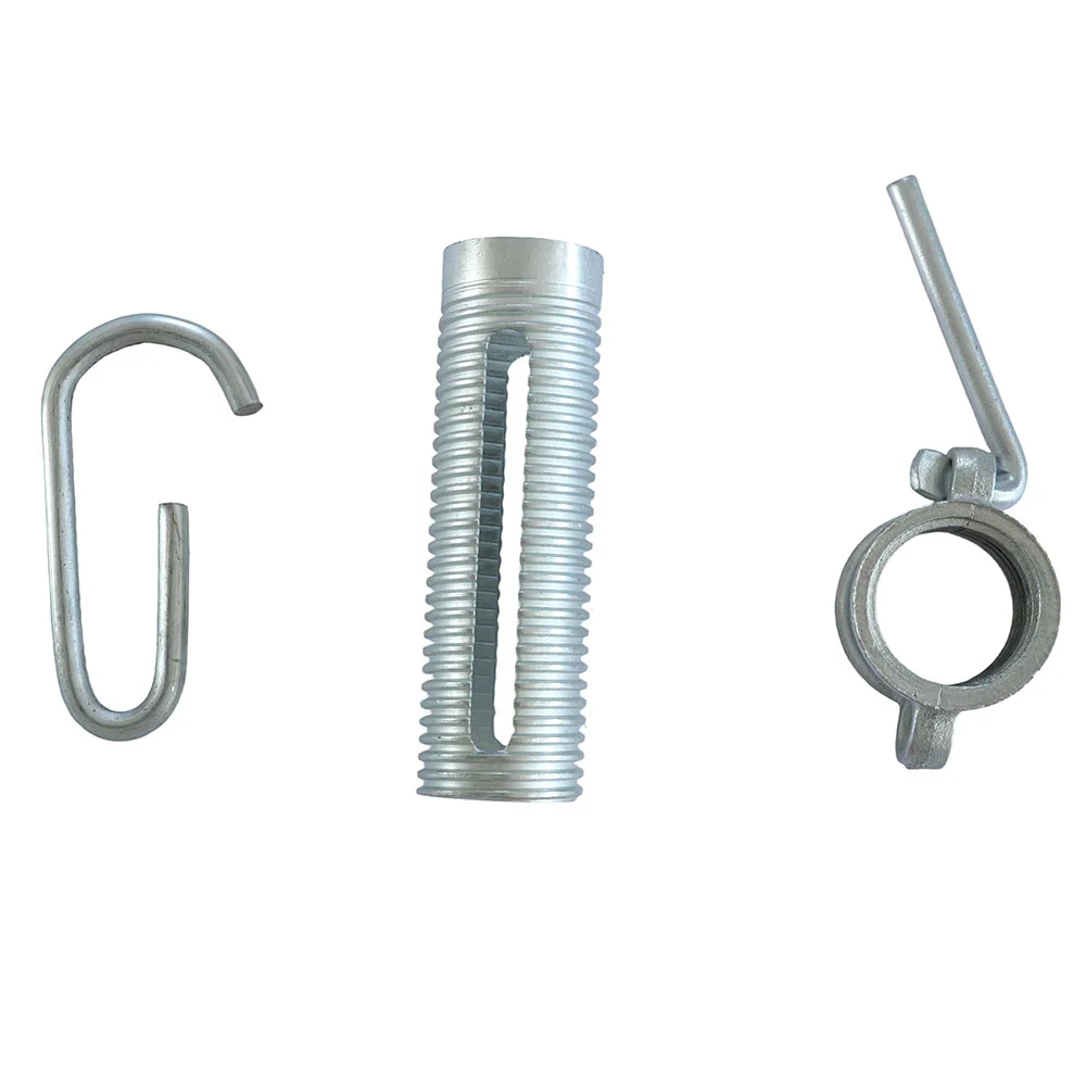 Threaded adjustment sleeve, nut and U-shaped pin for a Chinese-style steel prop