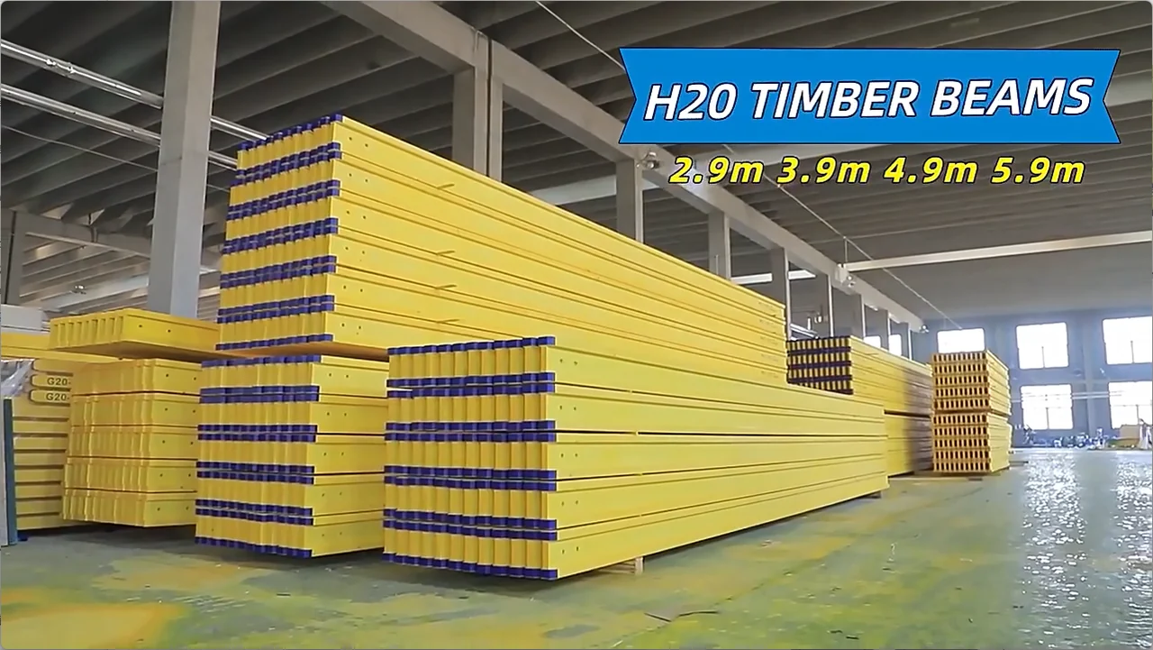 H20 timber beams stored in finished product inventory
