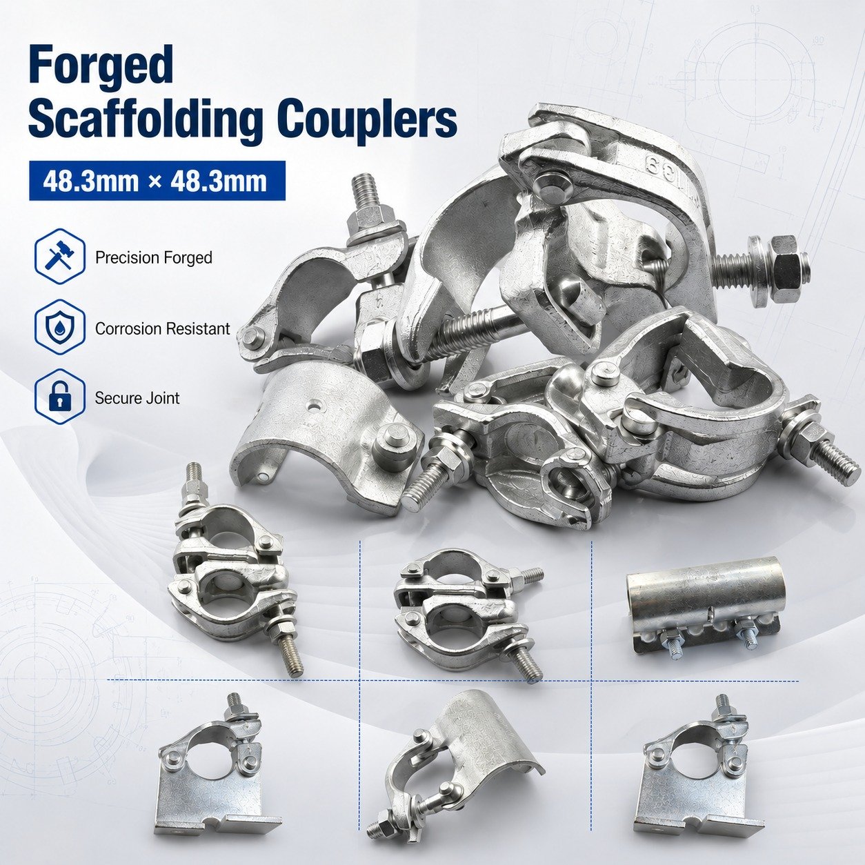 Forged scaffolding couplers catalog sheet